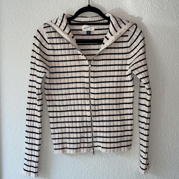 NWOT Double Zip Sweater - Picture 4 of 7